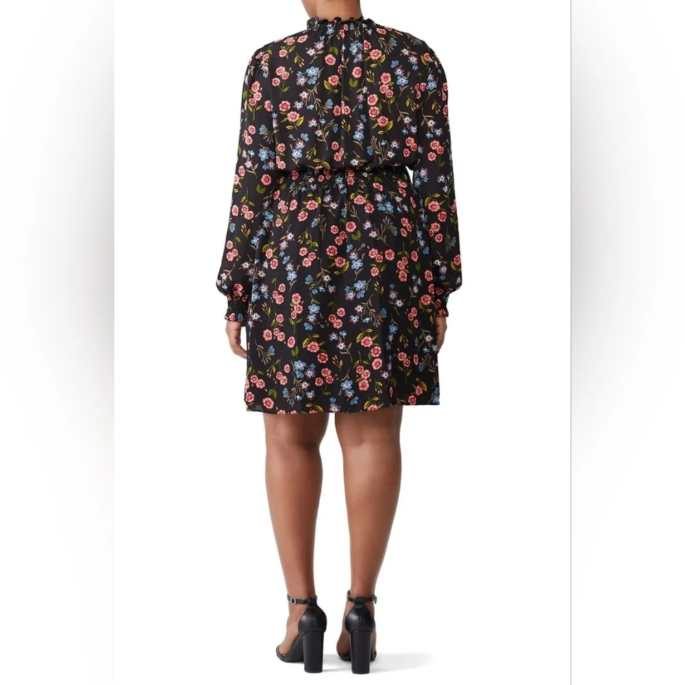 Kate Spade NY Airy‎ Lightweight Floral V-Neck Meadow Smock Waist Dress Large